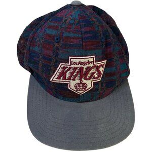 Los Angeles Kings Hat Flat Bill Adjustable Strap Stitched Logo American Needle